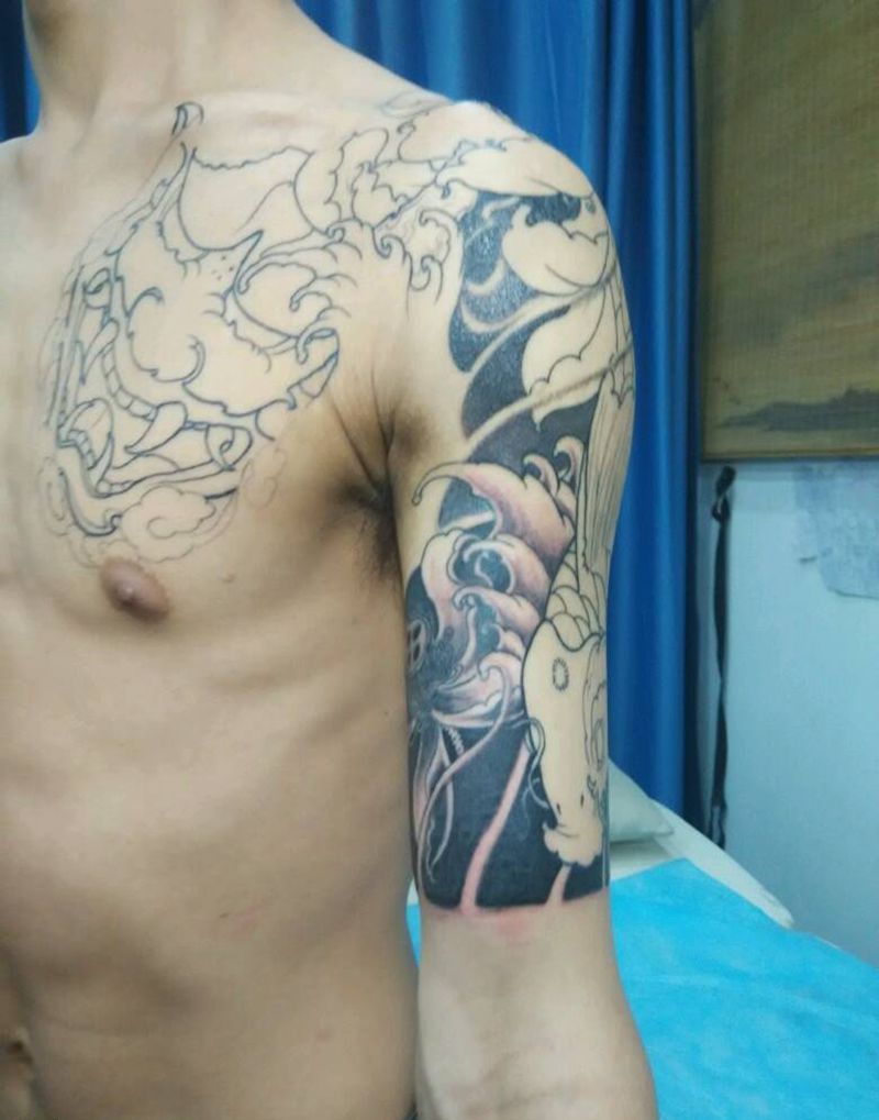 第二次纹身图片_传统原创纹身图案