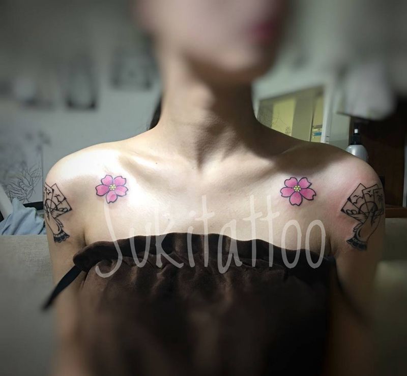 肩花纹身图片_欧美原创成品肩部纹身图案