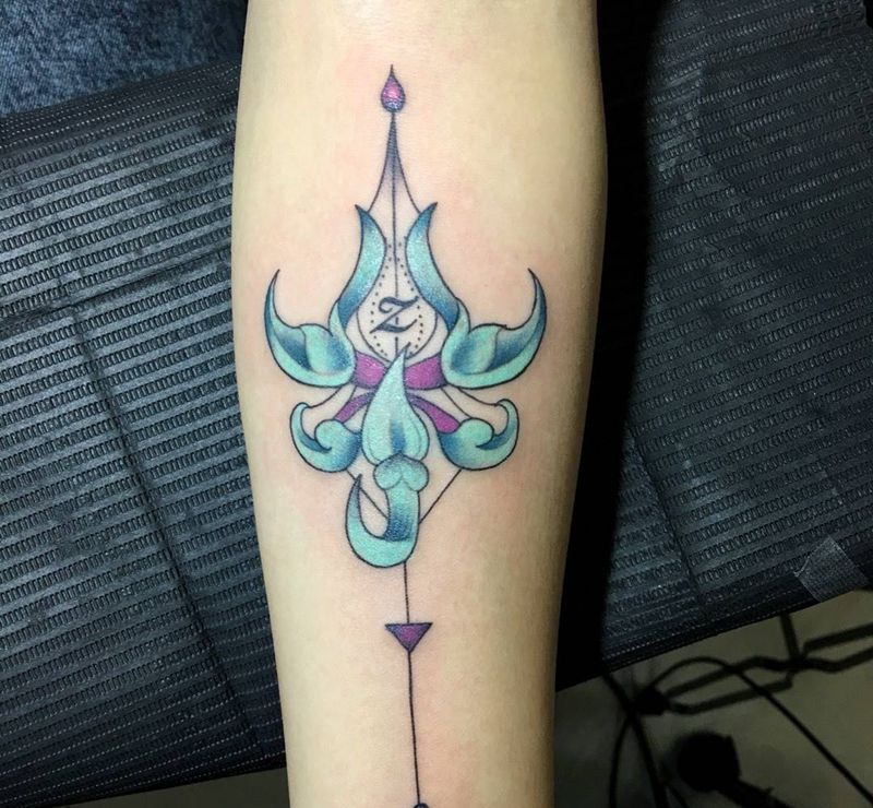 Newschool 几何纹身图片_成品手臂欧美清新原创纹身图案