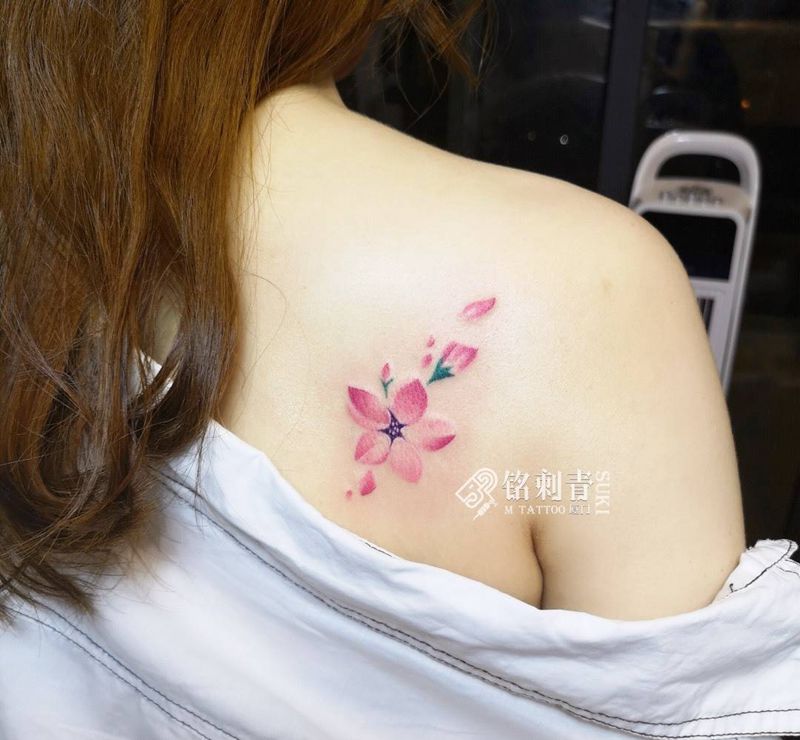 樱花纹身图片
