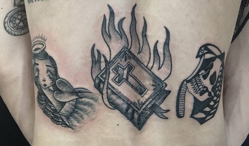 欧美黑灰纹身图片