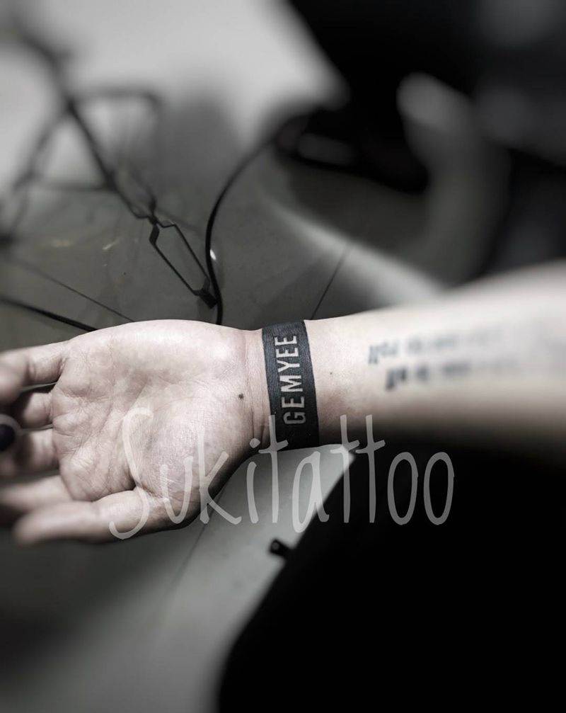 黑手环纹身图片_原创成品手臂欧美图腾纹身图案