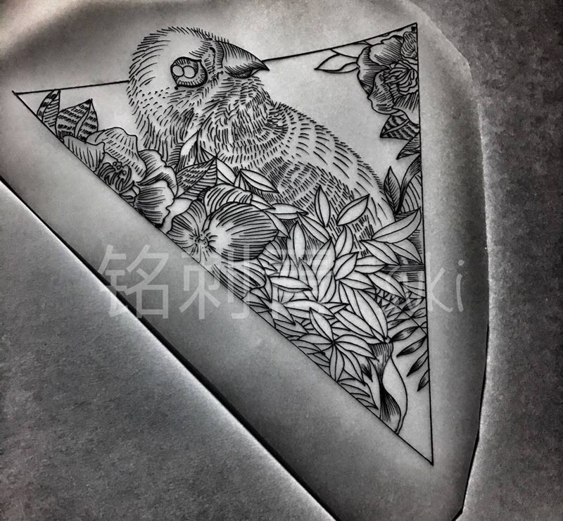 客定素描雀仔纹身图片