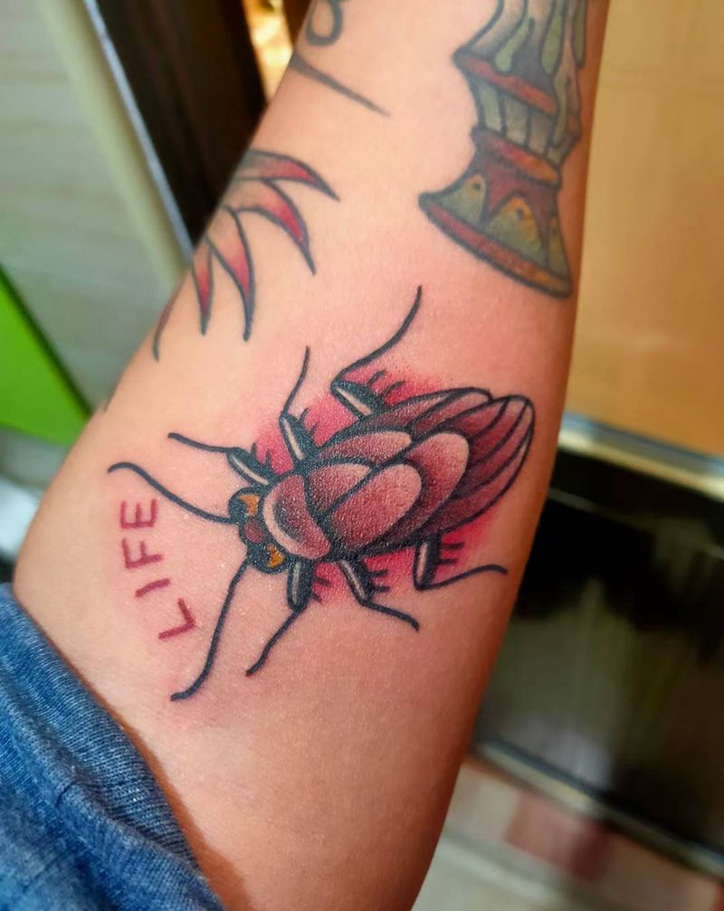 school小强纹身图片_手臂New School新传统纹身图案