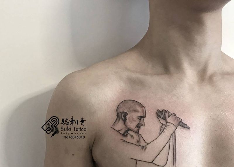 歌者已逝纹身图片