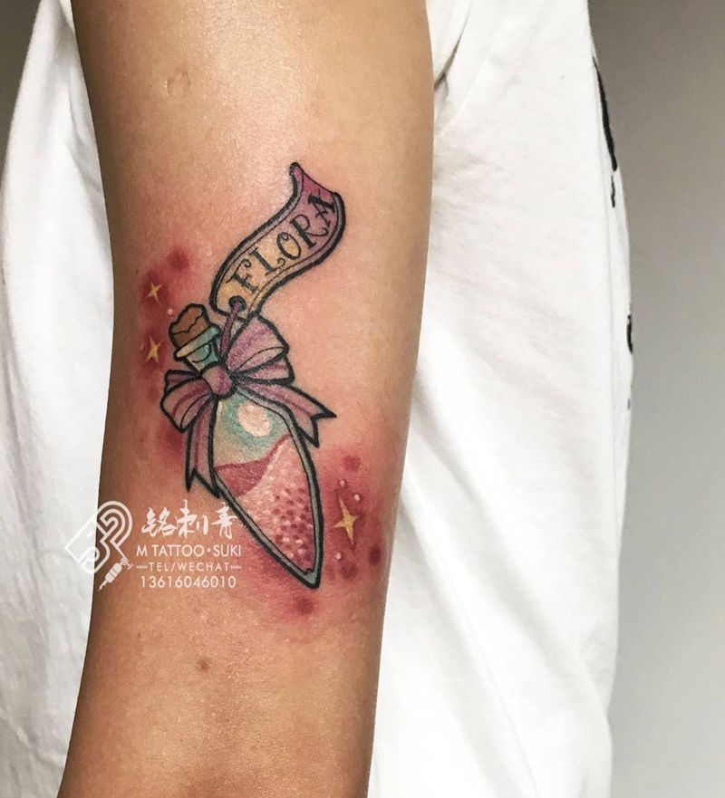 欧美彩色 魔法水纹身图片