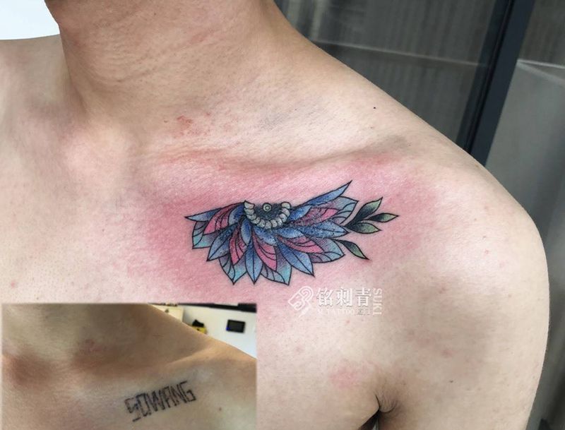 曼陀罗遮盖纹身图片