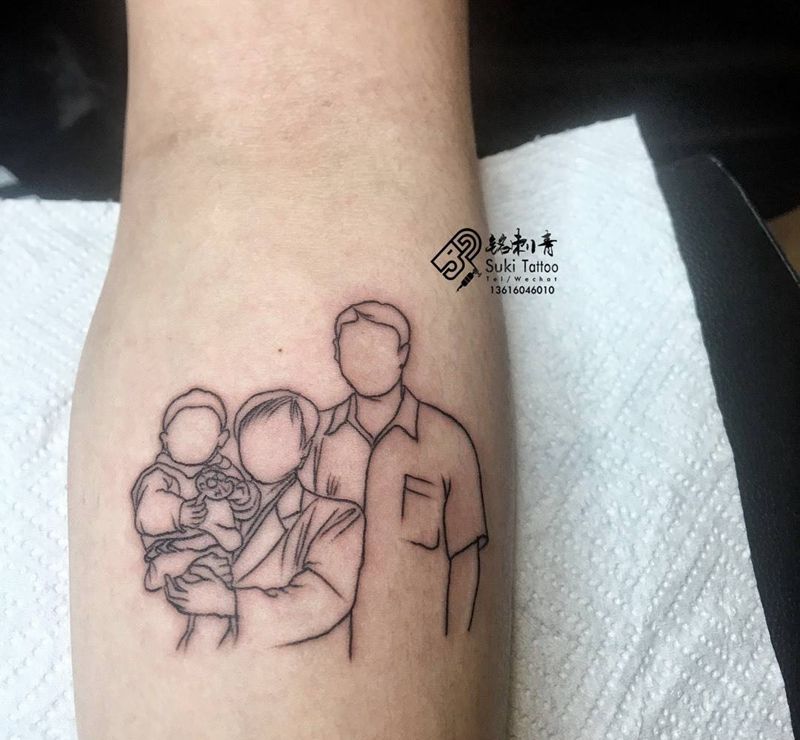 亲爱的外公外婆纹身图片