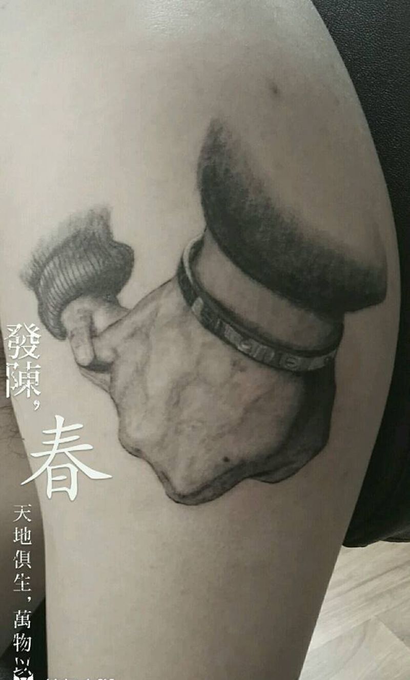 记忆纹身图片_肩部写实成品纹身图案