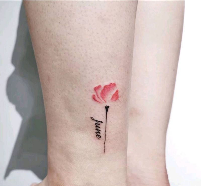 小清新 花纹身图片_脚部小清新花纹身图案