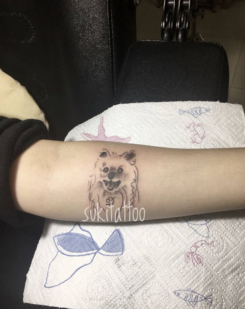 小清新狗狗纹身图片