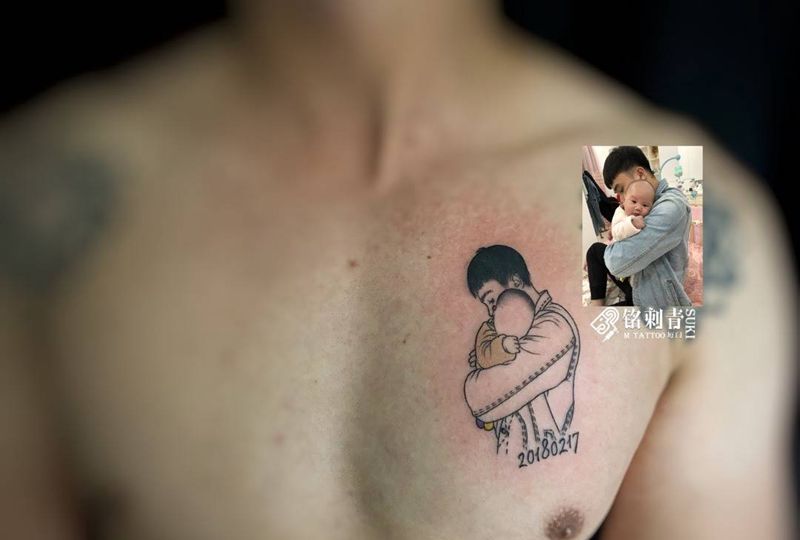 彩色简笔画纹身图片