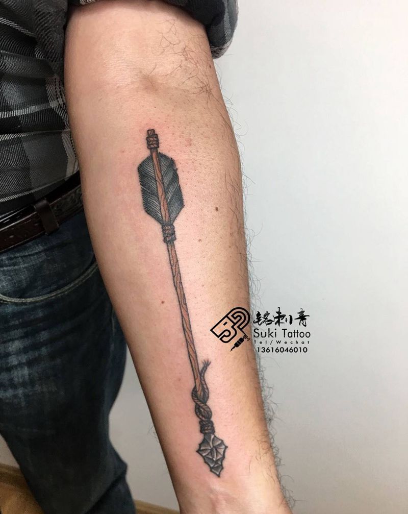 原创箭oldschool纹身图片