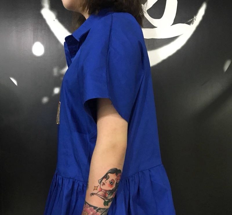 school 菇凉纹身图片