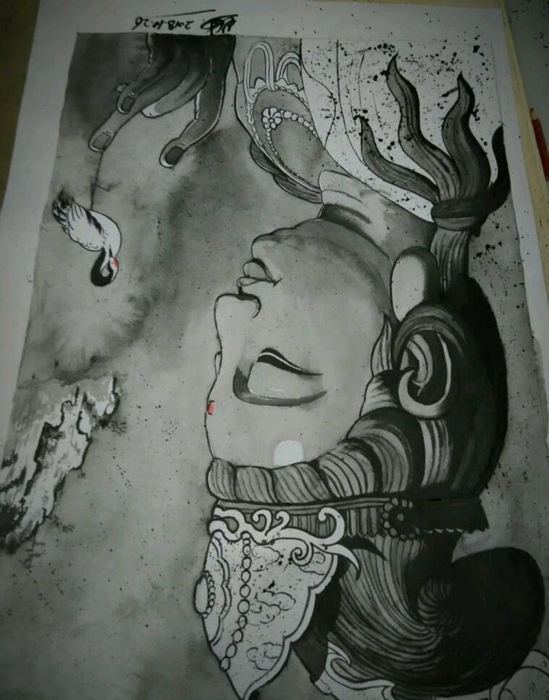 第一次画佛纹身图片_新传统老传统佛菩萨纹身图案