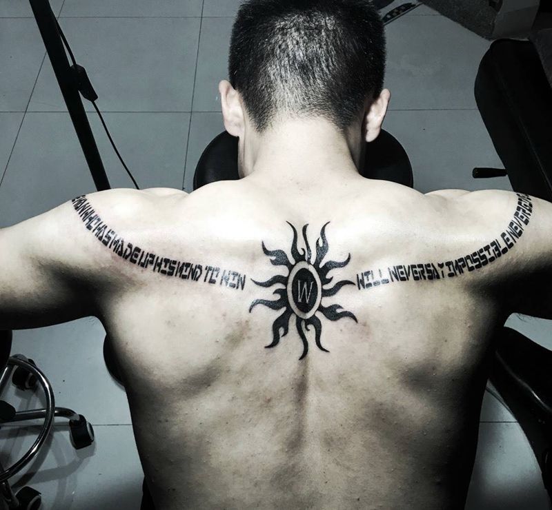 定做图腾纹身图片_成品肩部背部欧美图腾纹身图案