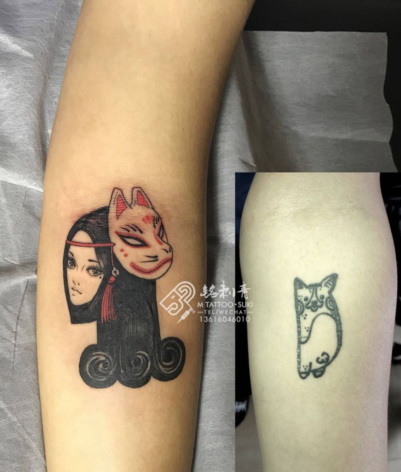 完美遮盖富江小姐纹身图片