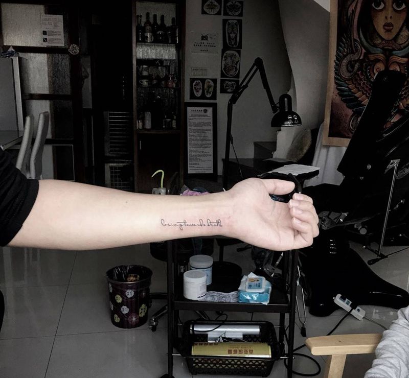 微型纹身纹身图片_成品手臂清新欧美纹身图案