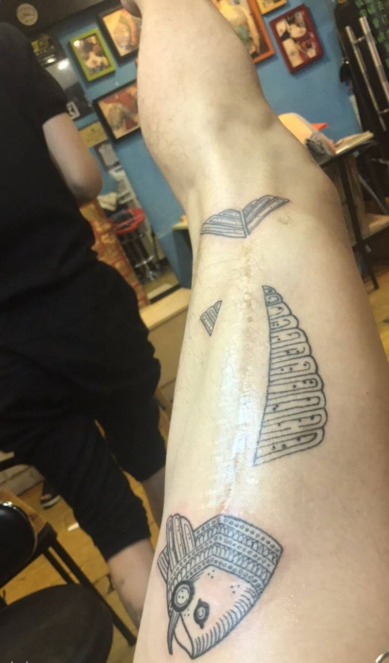 咸鱼纹身图片
