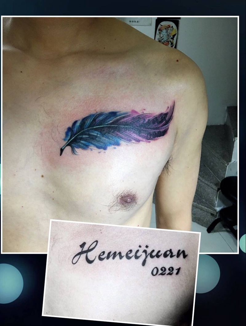 遮盖纹身图片_原创成品胸部欧美纹身图案