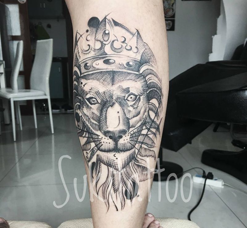 狮子王纹身图片