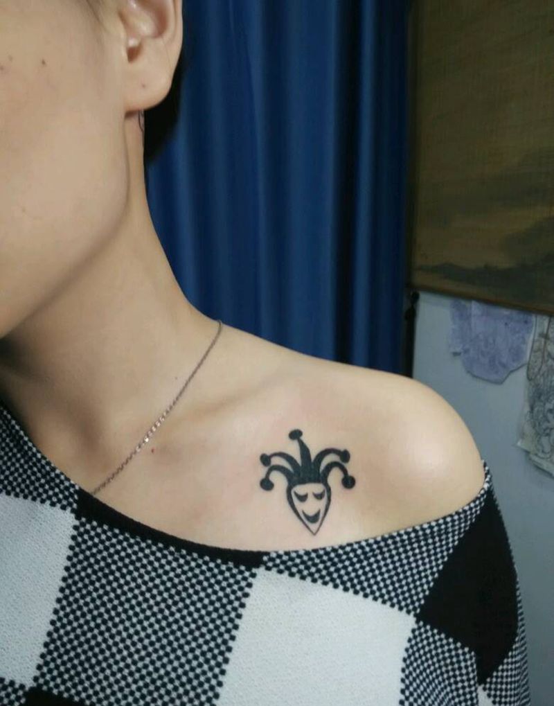 贾斯丁比伯同款纹身图片_颈部肩部欧美清新几何人物图腾原创成品纹身图案