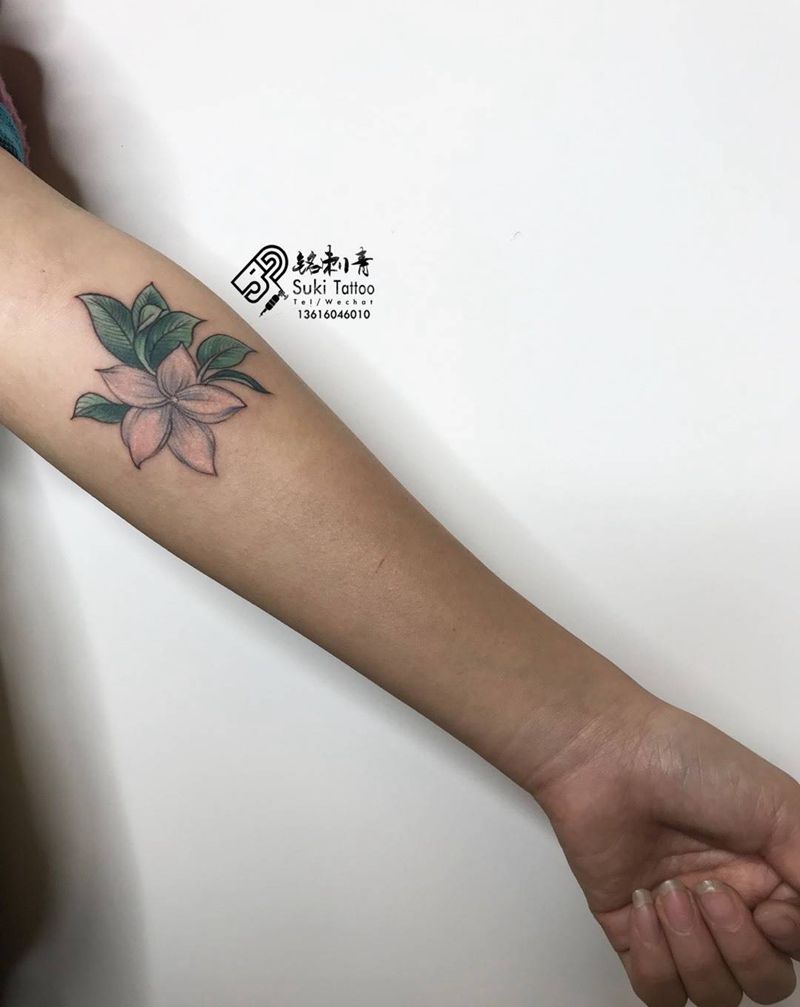 小清新花卉纹身图片