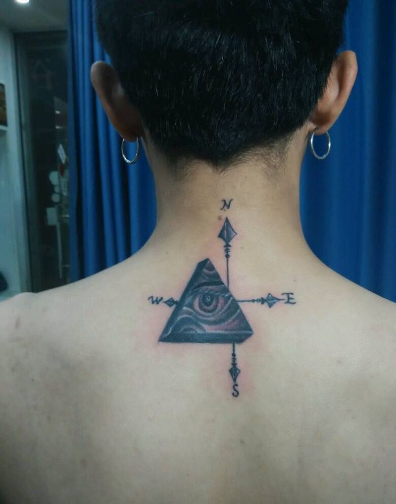 旧纹身修改纹身图片_颈部几何修改纹身图案