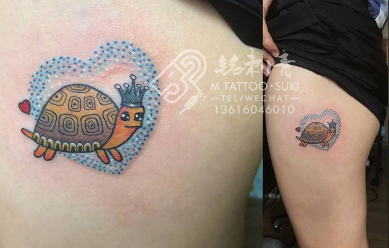 定做小豹龟纹身图片