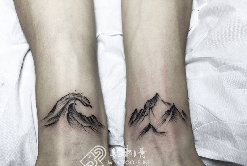 小清新一对纹身图片