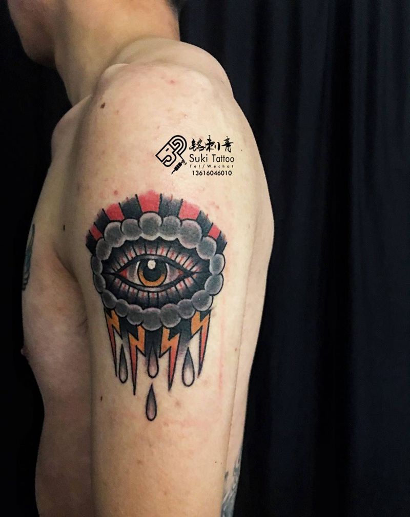 上帝之眼oldschool纹身图片