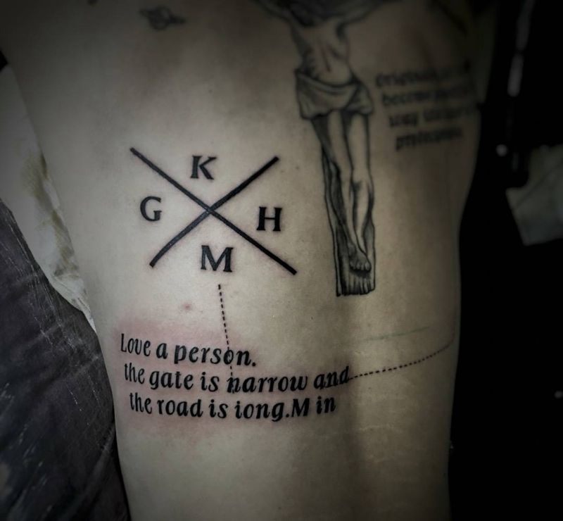 客人喜欢自己设计拼接纹身图片