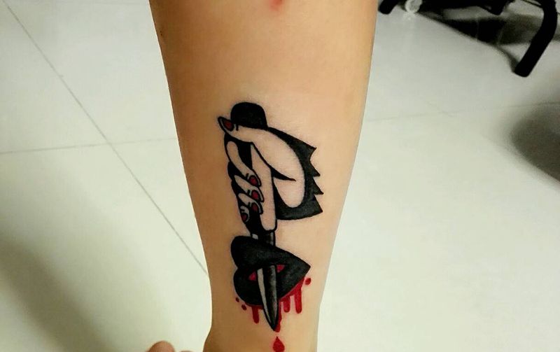 原创欧美小图一枚纹身图片_腿部欧美原创纹身图案