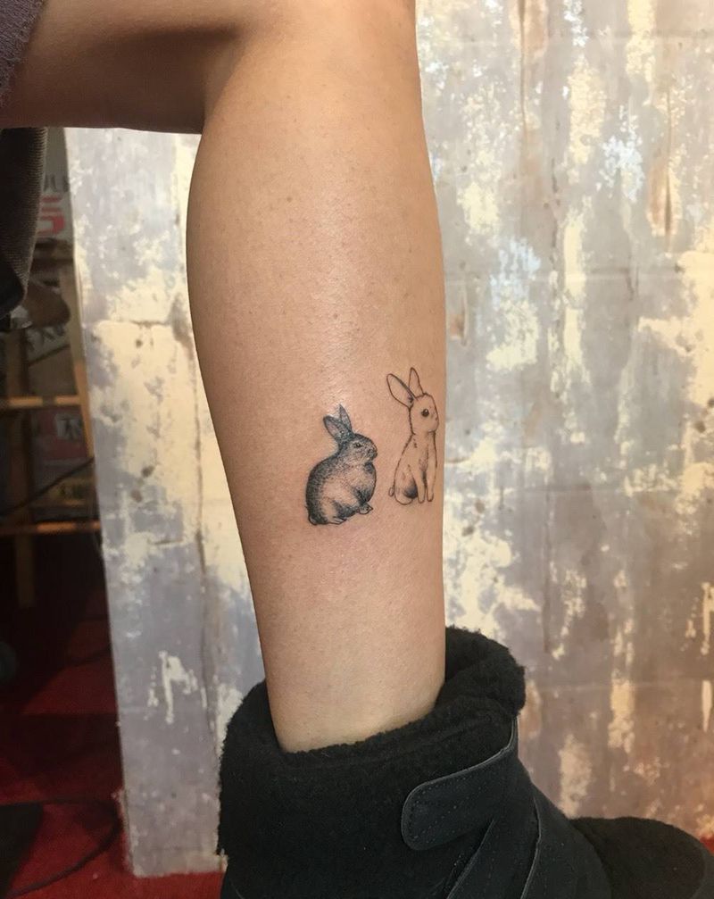 小兔子纹身图片