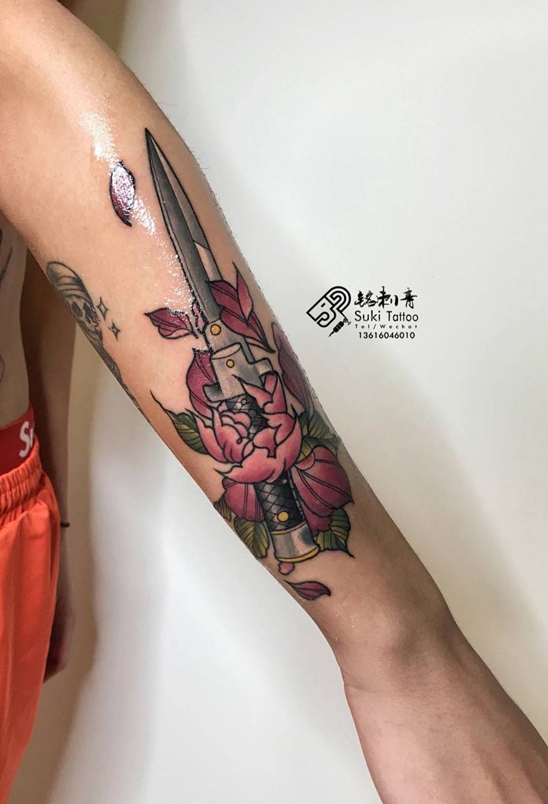 原创定做欧美彩色纹身图片