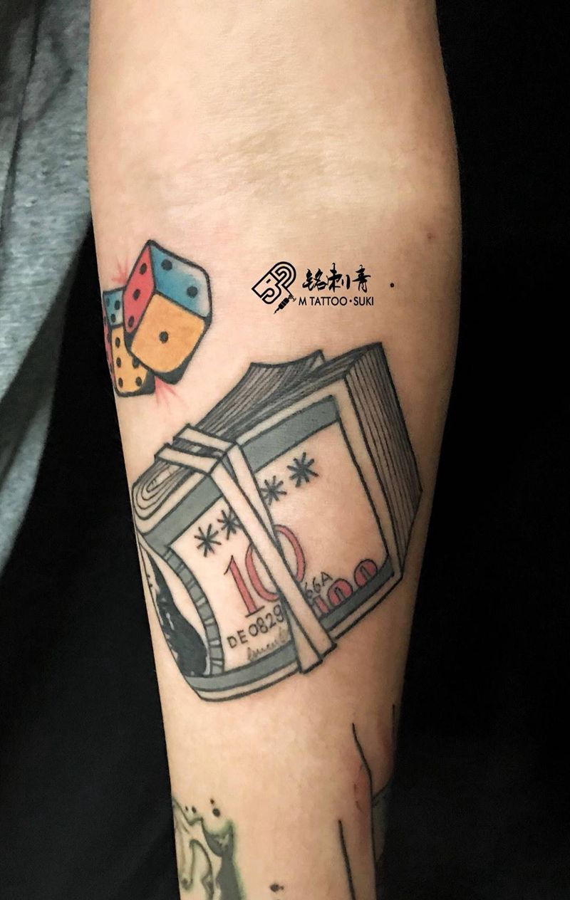 原创oldschool美金纹身图片