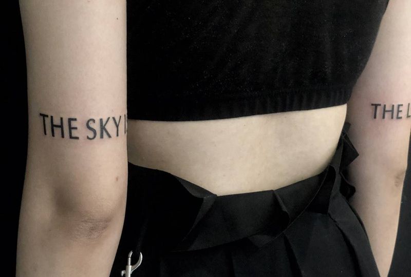 对字儿纹身图片