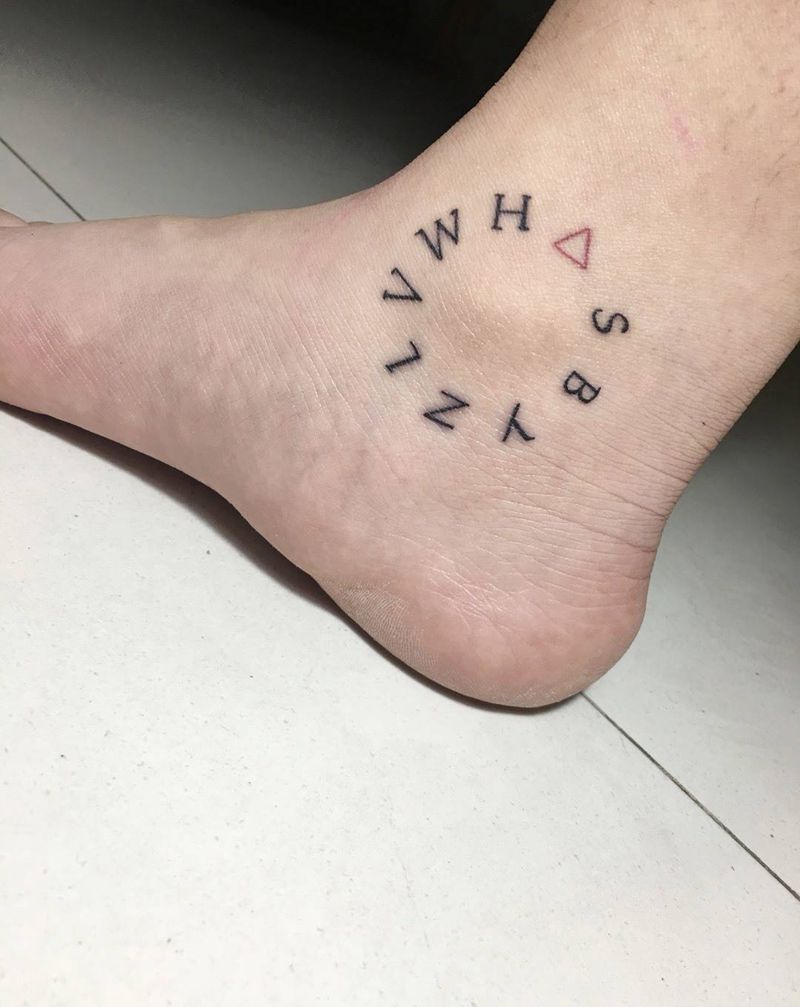 小清新纹身图片_清新欧美成品脚部纹身图案