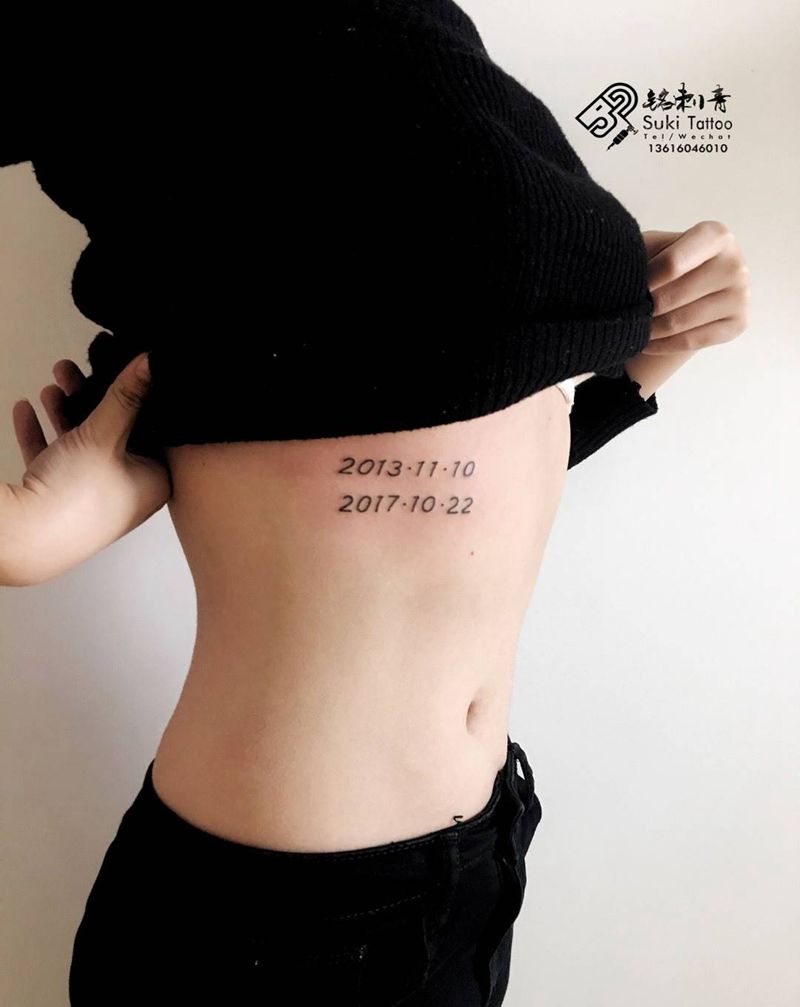 纪念的数字纹身图片