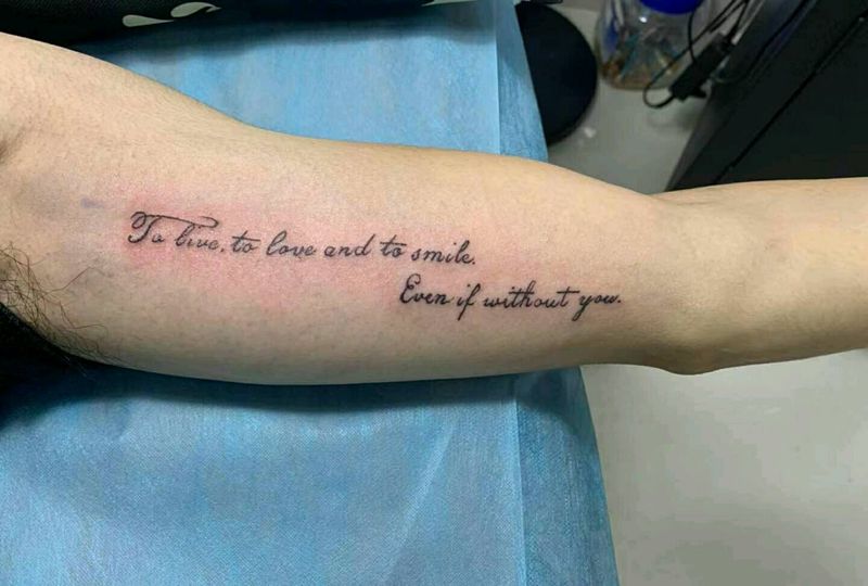 简单英文纹身图片_手臂英文纹身图案