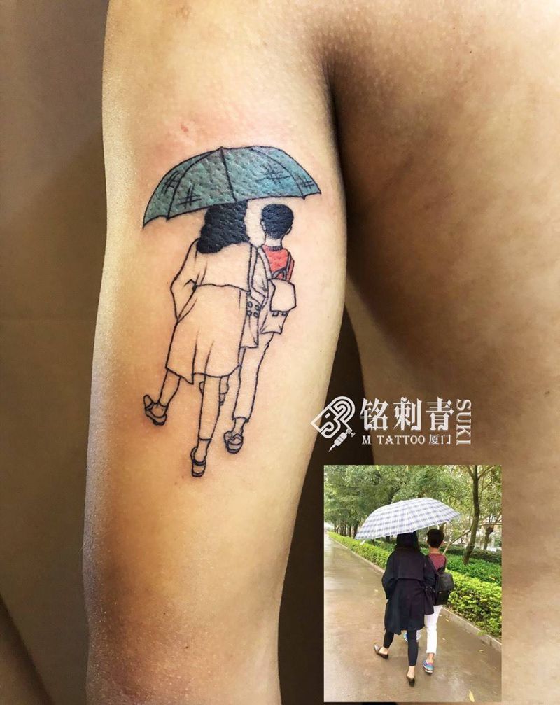 彩色简笔画纹身图片