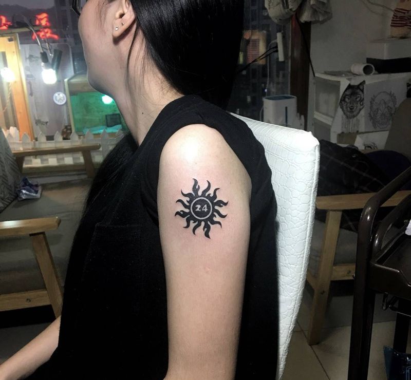 精致完美小图腾纹身图片_成品手臂图腾欧美纹身图案