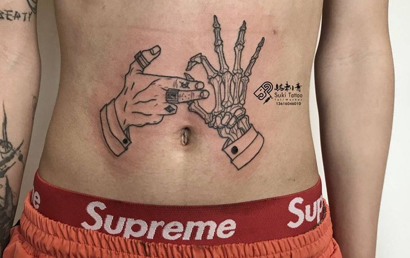 帅的位置纹身图片