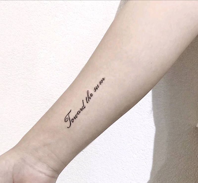 小清新 英文纹身图片_手臂英文小清新纹身图案