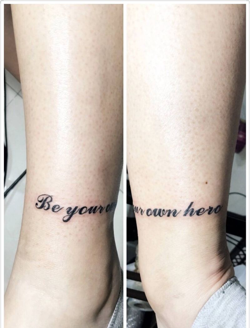 英文脚环纹身图片