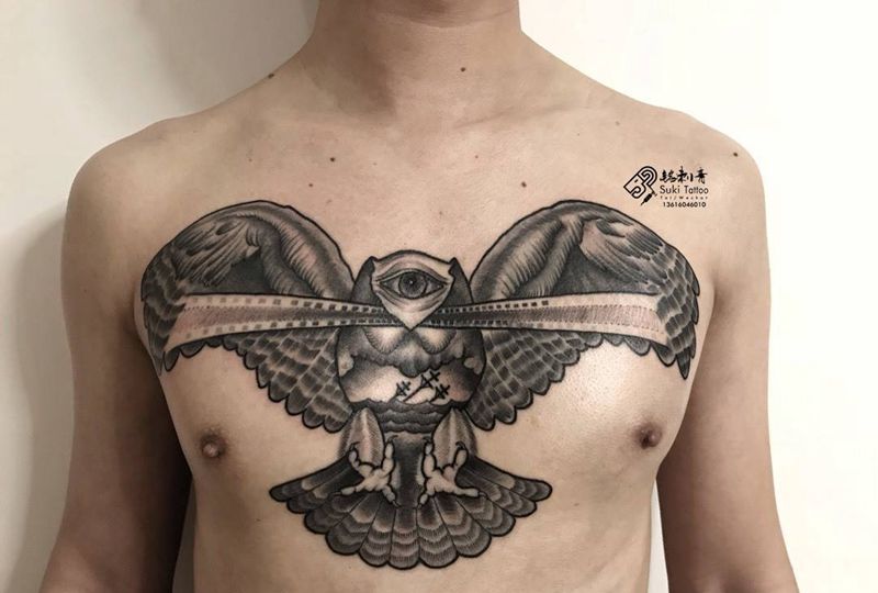 鹰纹身图片