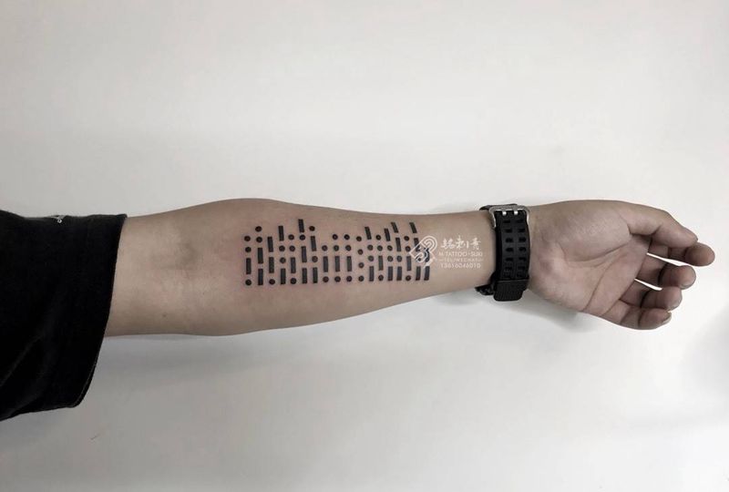 摩斯密码纹身图片