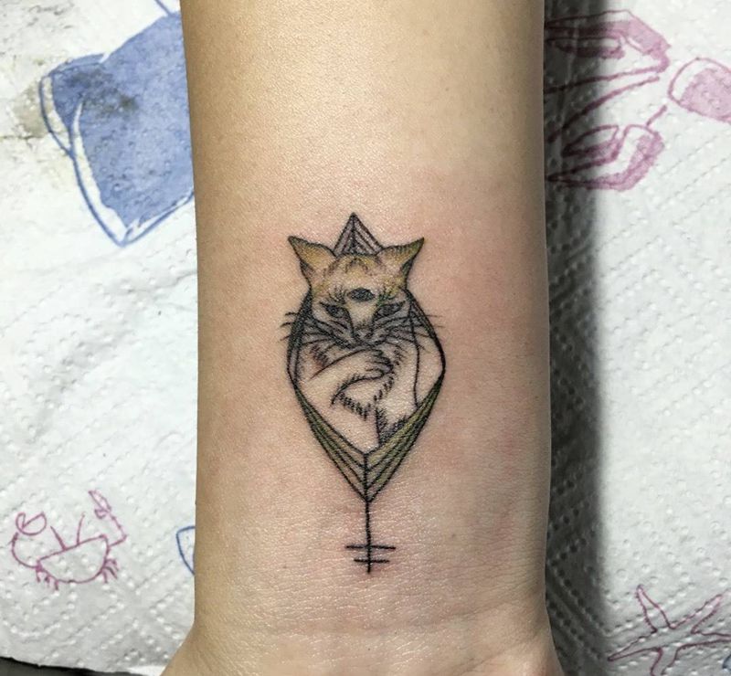 超小三针小清新纹身图片