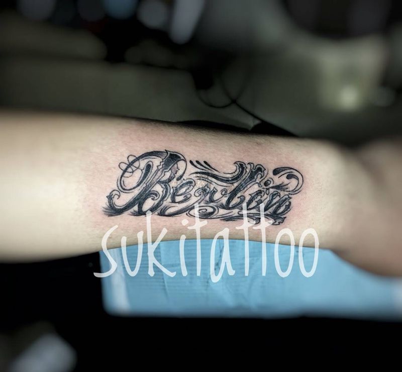 现场设计遮盖奇卡诺纹身图片_原创成品手稿手臂欧美字符纹身图案