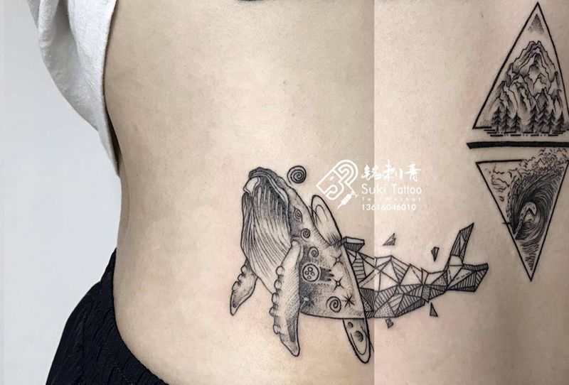 定做鲸鱼纹身图片